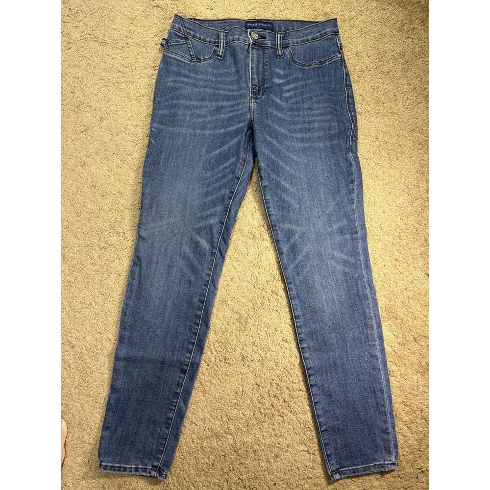 Rock & Republic Women's Denim Kashmiere Ankle Jeans Size 12M Mid Rise Stretch